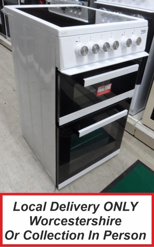 Beko KDVC563AW White Electric Cooker Double Oven Ceramic Top 50cm KDVC563A PEC