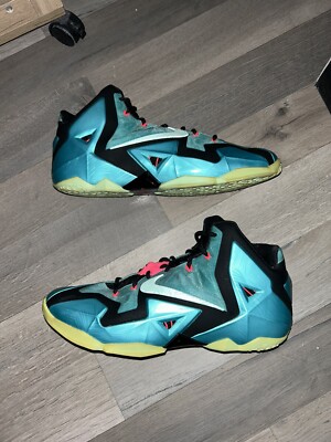 Nike LeBron 11 South Beach Size 11 Men\'s Basketball Shoes Preowned Lebron 11 South Beach - Gem main image 4