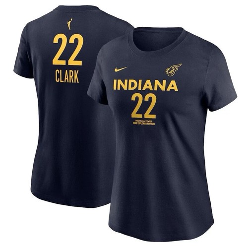 Caitlin Clark Indiana Fever Nike Women's ‘24 Draft Explorer T-Shirt L - Navy NWT