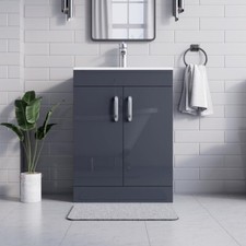 Image of Vanity Unit with Basin Bathroom Sink Cabinet Soft Close Small Large Cloakroom