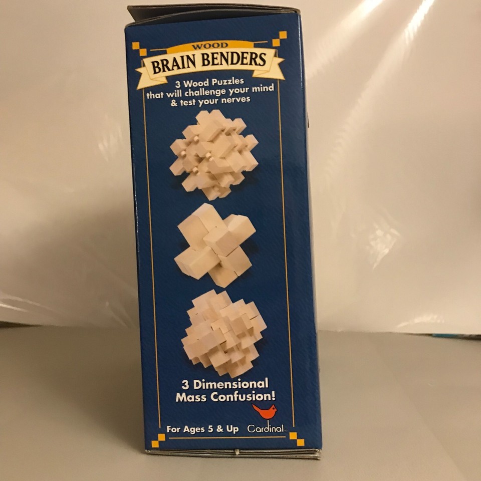 Brain Benders 3 Wood Puzzles. 3 Dimensional. Ages 5 &up | eBay