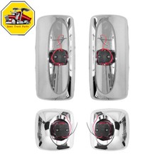 4pcs Chrome Main Mirrorwide Angle Mirror Wheated For Freightliner M2 Columbia