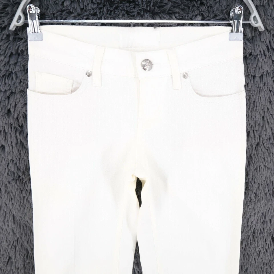 RRP €237 Seven7 White Medium Rise Regular Straight Fit Jeans Size W25 - Image 3 of 4