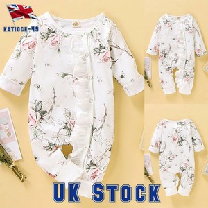 UK Newborn Baby Girls Floral Romper Bodysuit Playsuit Jumpsuit Clothes Outfits