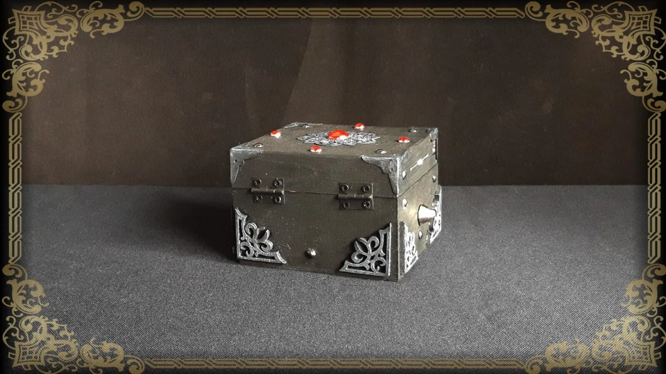 Goth Jewellery Box Handmade retro costume cosplay accessory LARP - SEE VIDEO - Image 3 of 4
