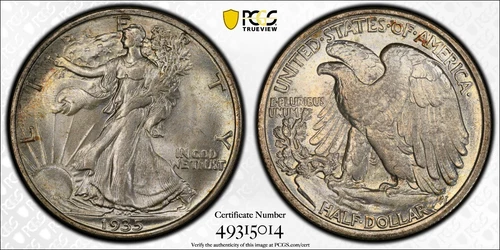 PCGS MS65 1935 Walking Liberty Half Dollar