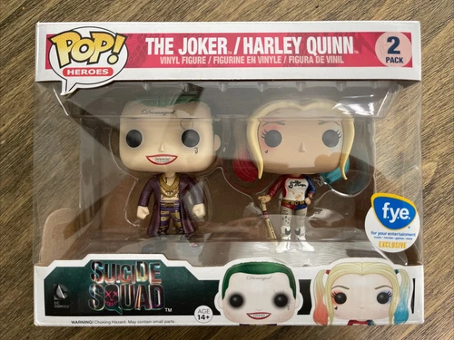 Funko Pop! Heroes The Joker / Harley Quinn Suicide Squad 2 Pack FYE Exclusive
