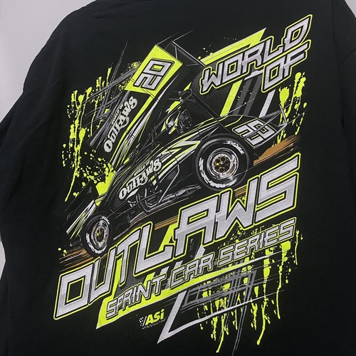 Sprint Car Series World of Outlaws Men’s Size XL Black Tshirt - Picture 6 of 8