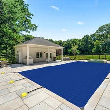 Winter Rectangle Inground Swimming Pool Heavy Duty Safety Cover Blue Customize