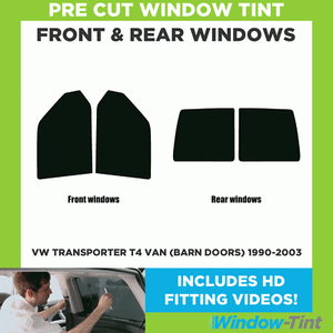 20% Dark Rear VW Transporter T4 Van 90-03 Pre Cut Window Tint Barn doors 20% Dark Rear VW Transporter T4 Van 90-03 Pre Cut Window Tint Barn doors