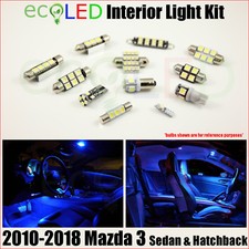 Fits 2010-2018 Mazda 3 Sedan Hatchback Blue Led Interior Light Kit 7 Bulbs Fits 2010-2018 Mazda 3 Sedan Hatchback Blue Led Interior Light Kit 7 Bulbs
