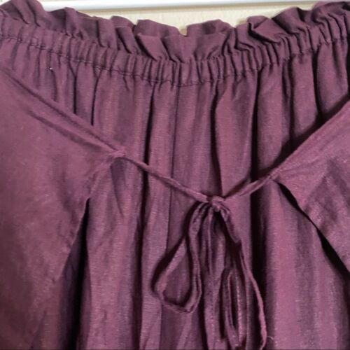 FREE PEOPLE Leinenhose weinrot lila Lainey weites Bein M NEU - Bild 3 von 11