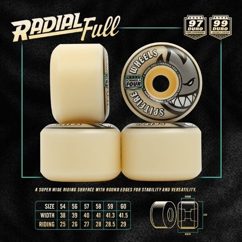 Spitfire Savie T Funk Radial Full F4 97D 54mm Skateboard Wheels - Picture 2 of 2
