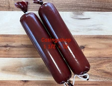 Summer sausage casing sleeves Hold 1 lb - 10 pc  1.5 X 12 in add Venison Smoke