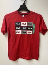 NEW Fila Youth Boys Shirts Sizes Size:XL , Red With Fila Logo