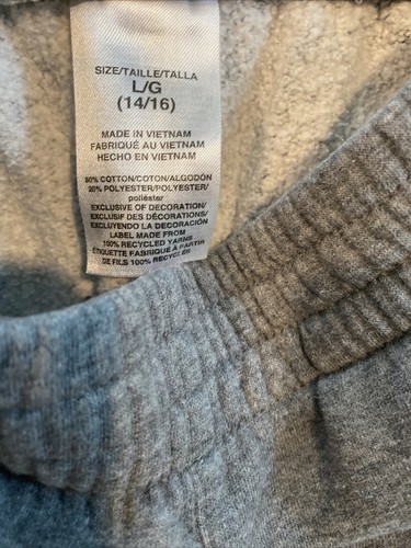 Adidas Youth Large 14/16 Jogger Pants - Gray with Logo and Stripes - Picture 6 of 6