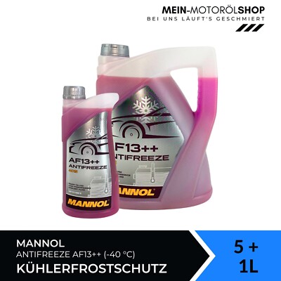 Mannol Antifreeze Kühlerfrostschutz AF13++ (-40 °C) 5+1 Liter = 6 Liter