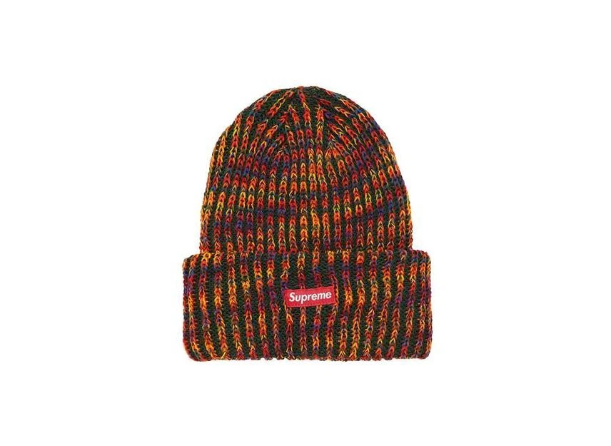 SUPREME RAINBOW LOOSE GAUGE BONNET OLIVE