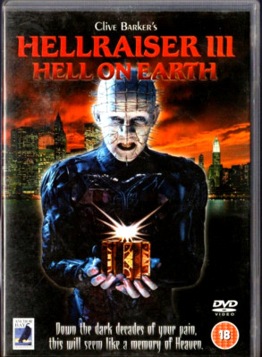 Hellraiser 3 III: Hell on Earth DVD RARE OOP UK ANCHOR BAY PAL different cover