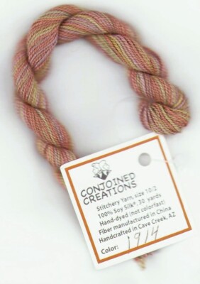 Silk Hand-Dyed Thread 30 Yd Conjoined Creations Browns 1914 Cross Stitch