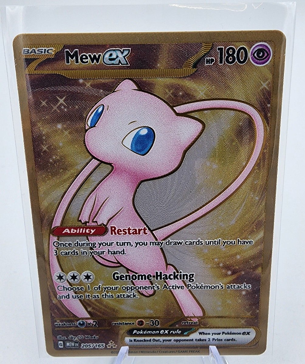 Mew ex Metal Gold Pokemon Scarlet &amp; Violet - 151 205/165 UPC Promo 