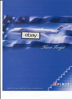 Spirit Airlines 2007 MD-80 Never Forget 911 Anzeige