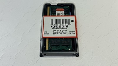 Kingston 32GB (1x32GB) 260 Pin 3200 MHz DDR4 SDRAM Module (KCP432SD8/32)