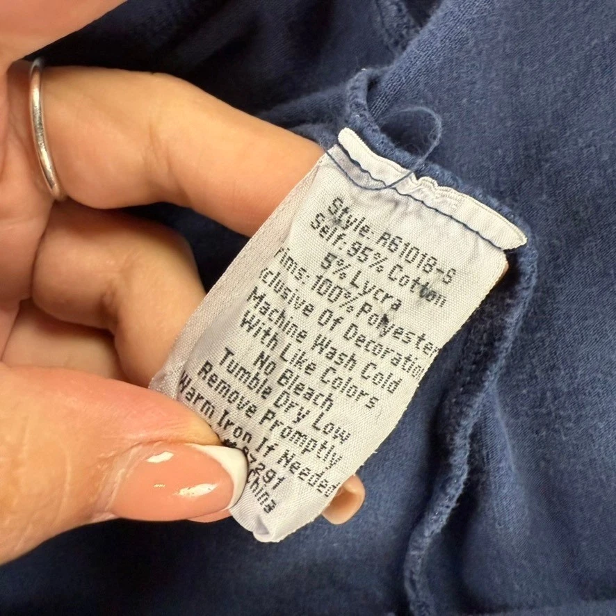 Leggings Johnny Was JW Los Angeles bordada floral azul boho calça lounge G - Imagem 4 de 4