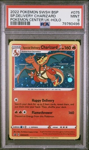 Pokemon Sword & Shield Special Delivery Charizard Holo SWSH075 Promo PSA 9