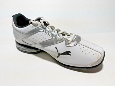 Puma Tazon 6 Men Size 10 Running Shoe White Silver SoftFoam Optimal Comfort