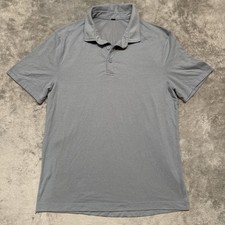 Lululemon Polo Shirt Mens Small Blue Evolution Athletic Golf Soft Performance