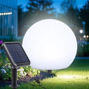 Solar Globe Light 10" Solar Outdoor Waterproof Garden Pathway Lights Outdoor ...