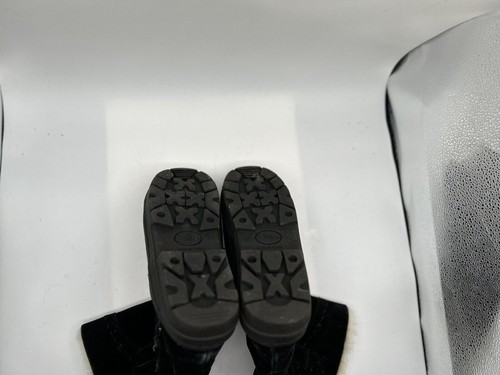 White Mountain Winter Snow Boot Women's Sz 9 Black Sheepskin Suede Mid Calf - Picture 4 of 6
