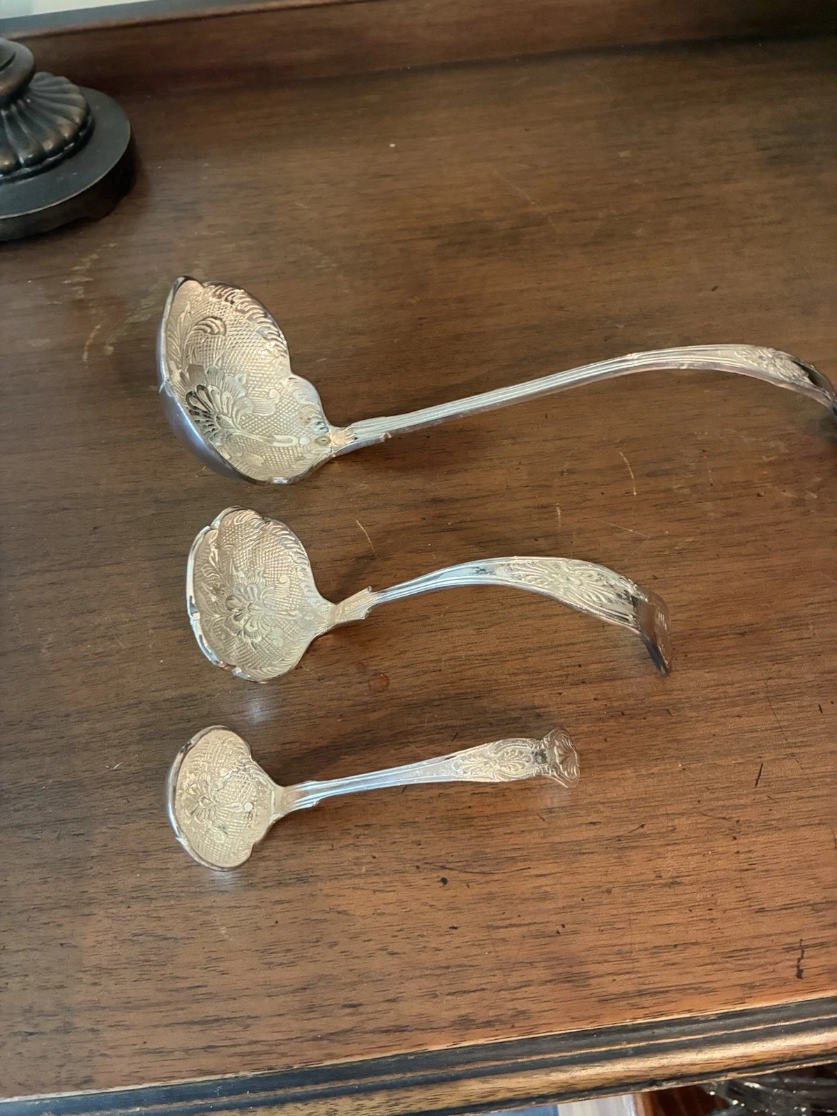 Beautiful New Silver Plated Ladles Set of 3