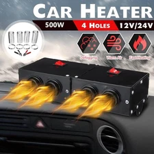 Car Heater Windshield De-Icers - Car Defogger 12V 500W Car Heater 2 in 1 Portab