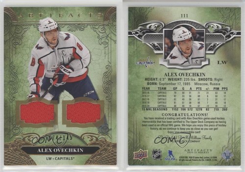 2020-21 Upper Deck Artifacts Stars Material Gold 74/145 Alex Ovechkin #111 f0e - Picture 3 of 3