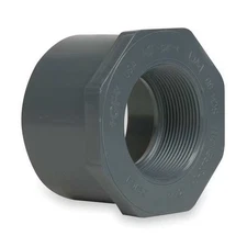 Manufacturer Varies PVC Reducing Bushing, Spigot x FNPT, 1/2 in x 1/4 in Pipe