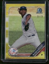 2019 Bowman #BCP-34 Domingo Acevedo Chrome Prospects Yellow Refractor #/75