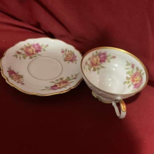 Vtg Edelstein Bavaria Germany Maria Theresia #19287 Footed Teacup & Saucer - Picture 5 of 10