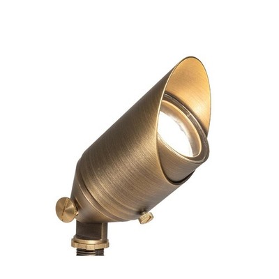 VOLT Top Dog 12V Cast Brass Outdoor Spotlight (Bronze) with 5W 2700K Warm Whi...