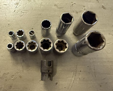 Snap-On USA 13 pc SAE Socket Lot 1/4