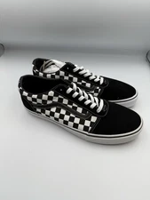 Vans Ward Skateboard Shoes Sneakers Checkered Black White Men's Sizes