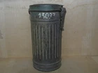 ww2 German early army canister for gas mask. 1935-1936. With number 13097. Camo.