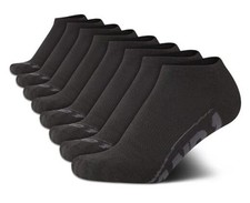 Boys Low Cut Socks -8 Pack Breathable Moisture-Wicking Medium-Large Black