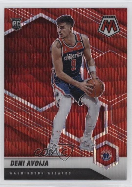 2020-21 Panini Mosaic Rookie Mosaic Red Wave Prizm Deni Avdija #217 1p66