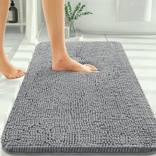OLANLY Bathroom Rugs 30X20, Extra Soft Absorbent Chenille Bath Rugs, Rubber Back