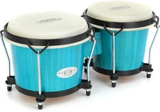 Toca Percussion Synergy Wood Bongos - Bahama Blue