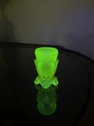 Fenton Cactus Toothpick by Summit, Vaseline Carnival Iridized Glass - GLOWS!