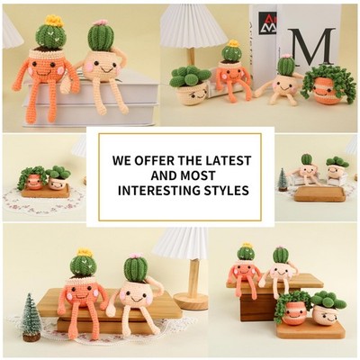 XKDOUS Beginner Crochet Kit Learn Animal Plant Family Video Guide Yarn Hook Set