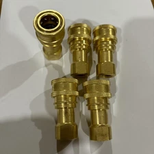 Brass 1/4 NPT Hydraulic Quick Coupler BH2-60 Interchange. Qty 5.